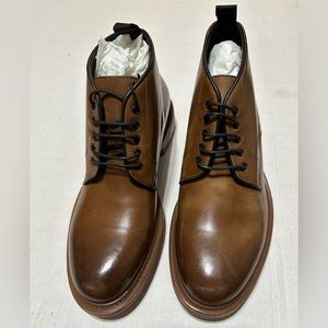 Brooks Brothers Leather Chukka Boots Lug Sole